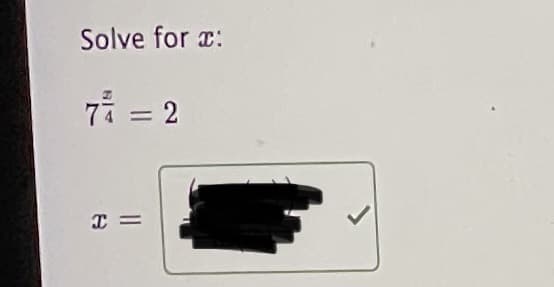 Solve for c:
7i = 2
I =
