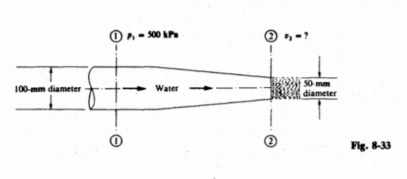 O , - 500 kPa
i - ta ©
S0-mm
diameter
100-mm diameter
Water
Fig. 8-33
