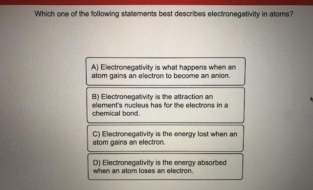 s electronegativity in atoms?
