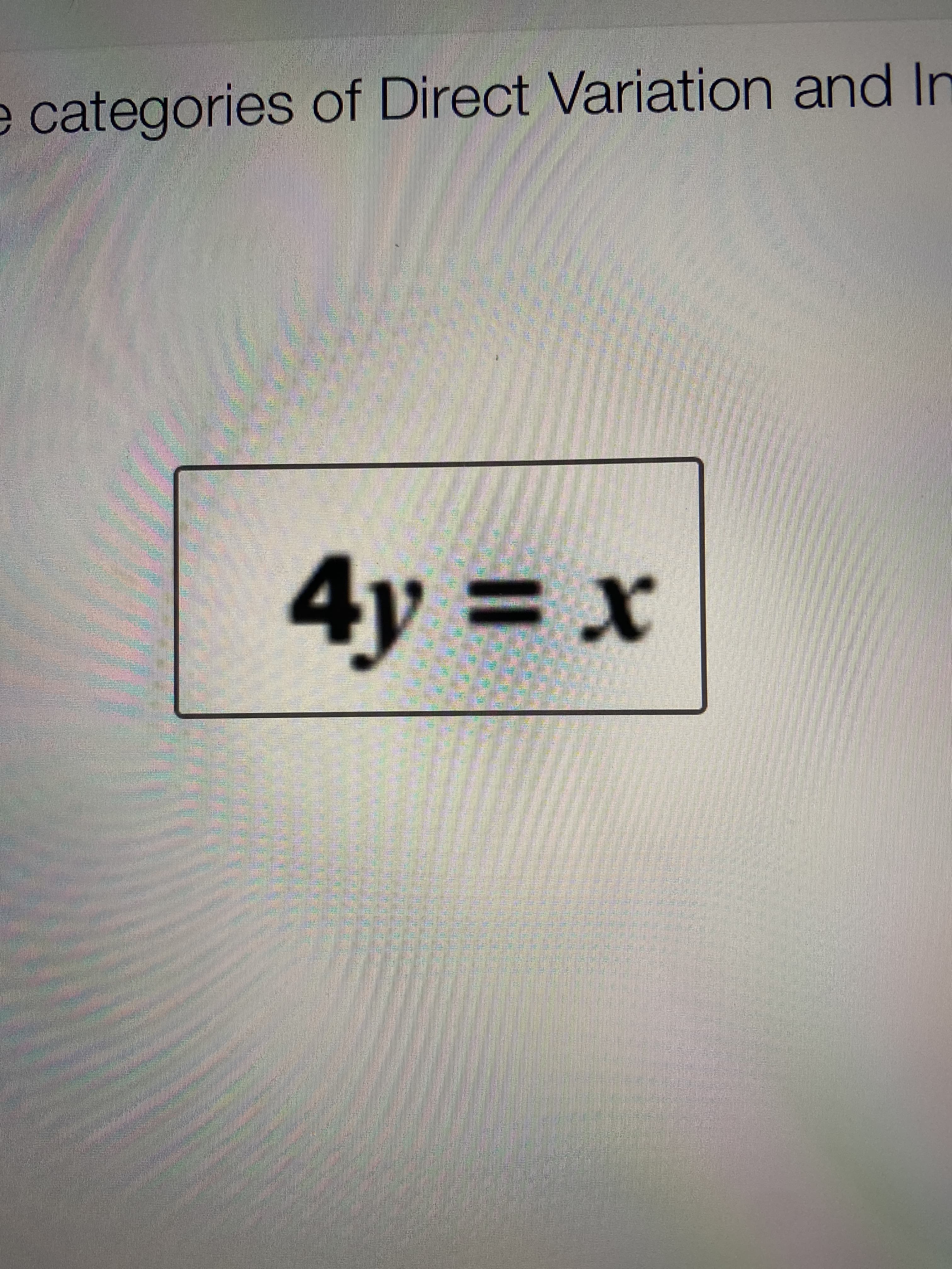 4y = x
