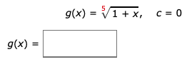 g(x) = V1 + x,
5
C = 0
g(x)
II
