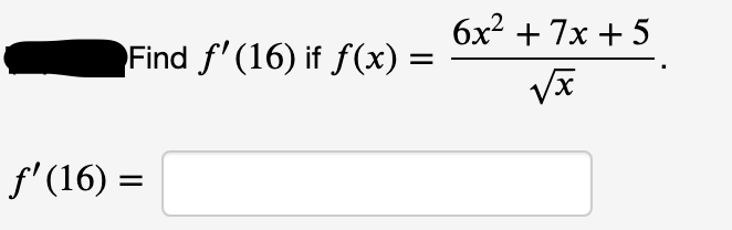 6x2 + 7x + 5
f(x) :
/x
X,
