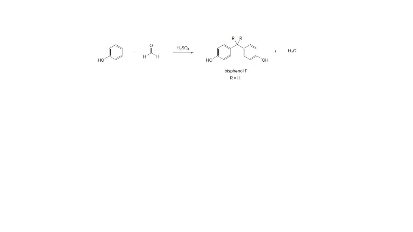 H,SO4
H2O
HO
Но
OH
bisphenol F
R=H
