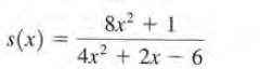 8x + 1
s(x):
4x2 + 2x – 6
