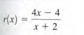 4x - 4
r(x)
x + 2
