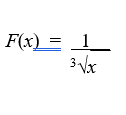 F(x) = 1_
3 Vx
