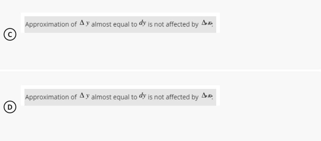 Approximation of Ay almost equal to dy is not affected by Ad.
Approximation of Ay almost equal to dy is not affected by

