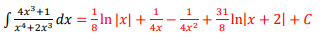 4x+1
+In\x + 2| + C
x*+2x3
4x2
8
2+ 1Z + 지미은 + 쭈-쭈+ 1지미=xptr
