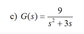 c) G(s) =
s + 3s
