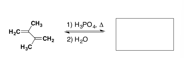H2C
CH3
H3C
CH₂
1) H3PO4, ∆
2) H2O