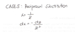 CASE5 : Reciprocal substitution
dx= - dz
