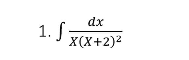 1. S
dx
X(X+2)²