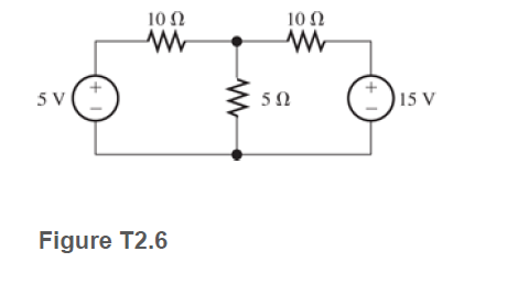 10Ω
10 Ω
15 V
Figure T2.6
+ I1
