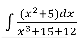 (x²+5)dx
x3+15+12

