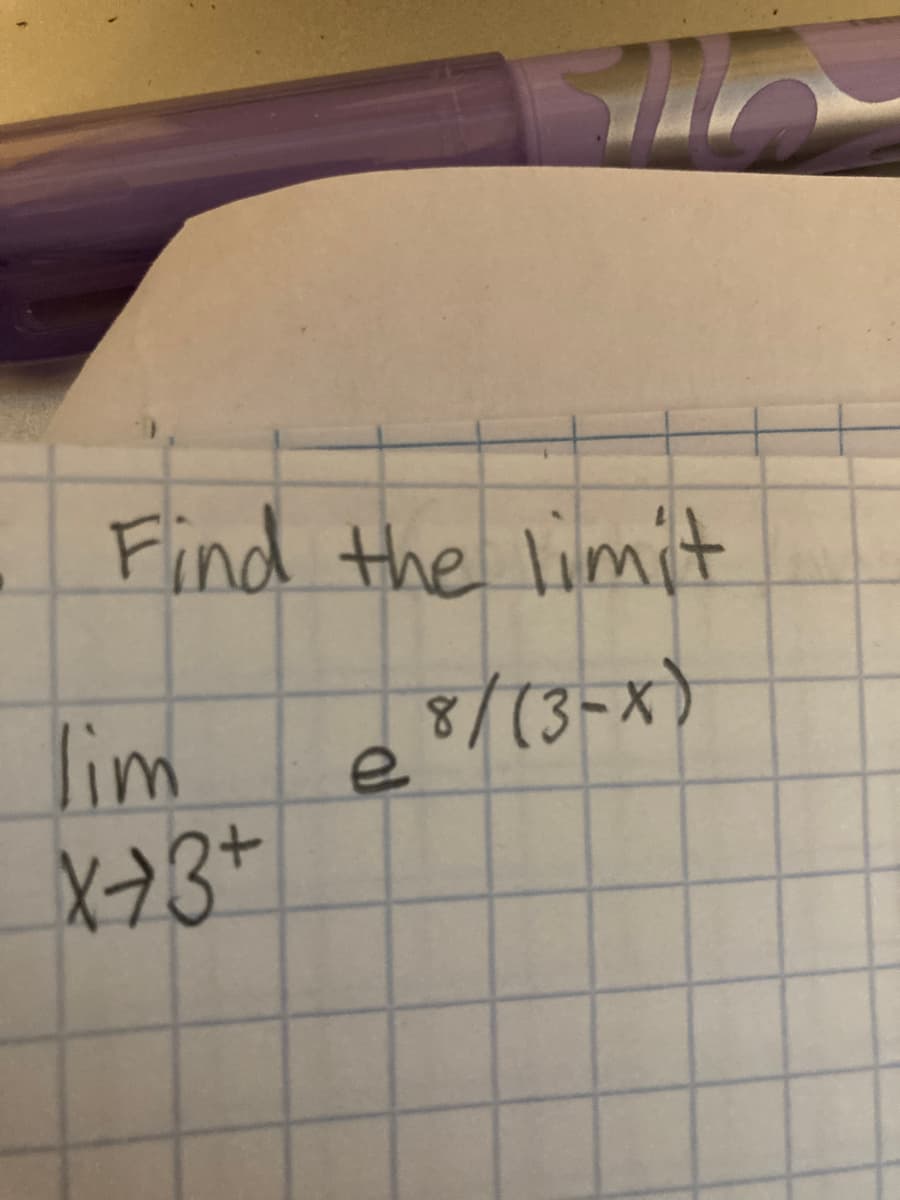 Find the limit
lim
