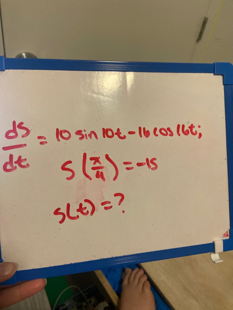 SP
:10 Sin 10t- 16 COS (6t;
dt
%3D
-515
SLE) =>
