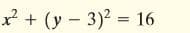 x + (y – 3)2 = 16
