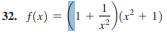 (1 + »#+) -
32. f(x) =
