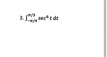 2. S", sect dt
-T/4
