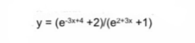 y = (e3*+4 +2)/(e2+3x +1)
