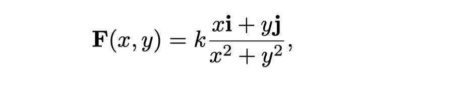 xi + yj
F(x, y) = k-
x² + y2'
