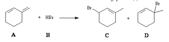 A
+ HBr
B
Br
с
+
D
Br