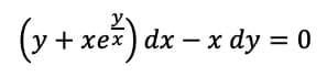 (v+ xe*) dz - x dy = 0
