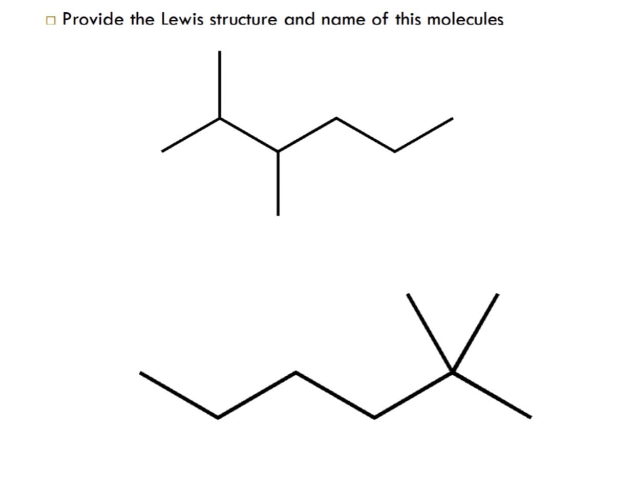 Provide the Lewis structure and name of this molecules
