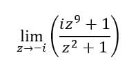 iz° + 1)
lim
z→-i\ z²
2
+1,
