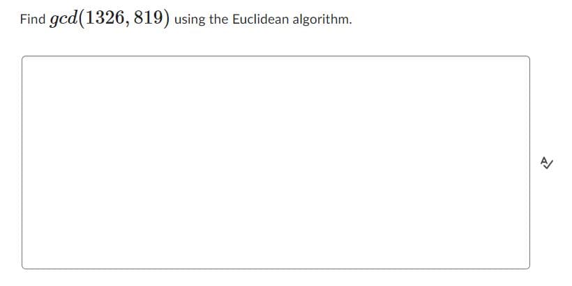 Find ged(1326, 819) using the Euclidean algorithm.
고