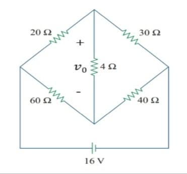 20 Ω
30 2
vo
ww
40 Ω
60 2
16 V
ww
