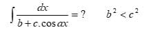 = ?
b+c.cosax
