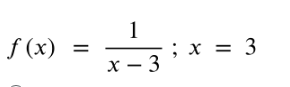 1
; х 3D 3
f (x)
= 3
%3D
х — 3
