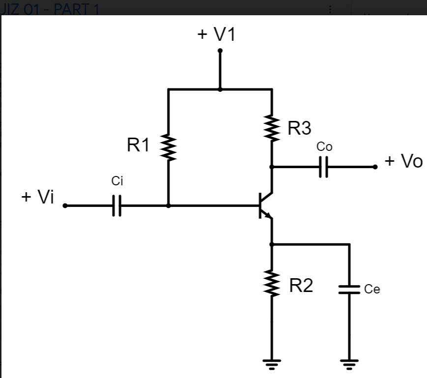 JIZ 01- PART 1
+ V1
R3
R1
Со
+ Vo
Ci
+ Vi
R2
Се
+
