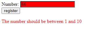 Number: 66
register
The number should be between 1 and 10