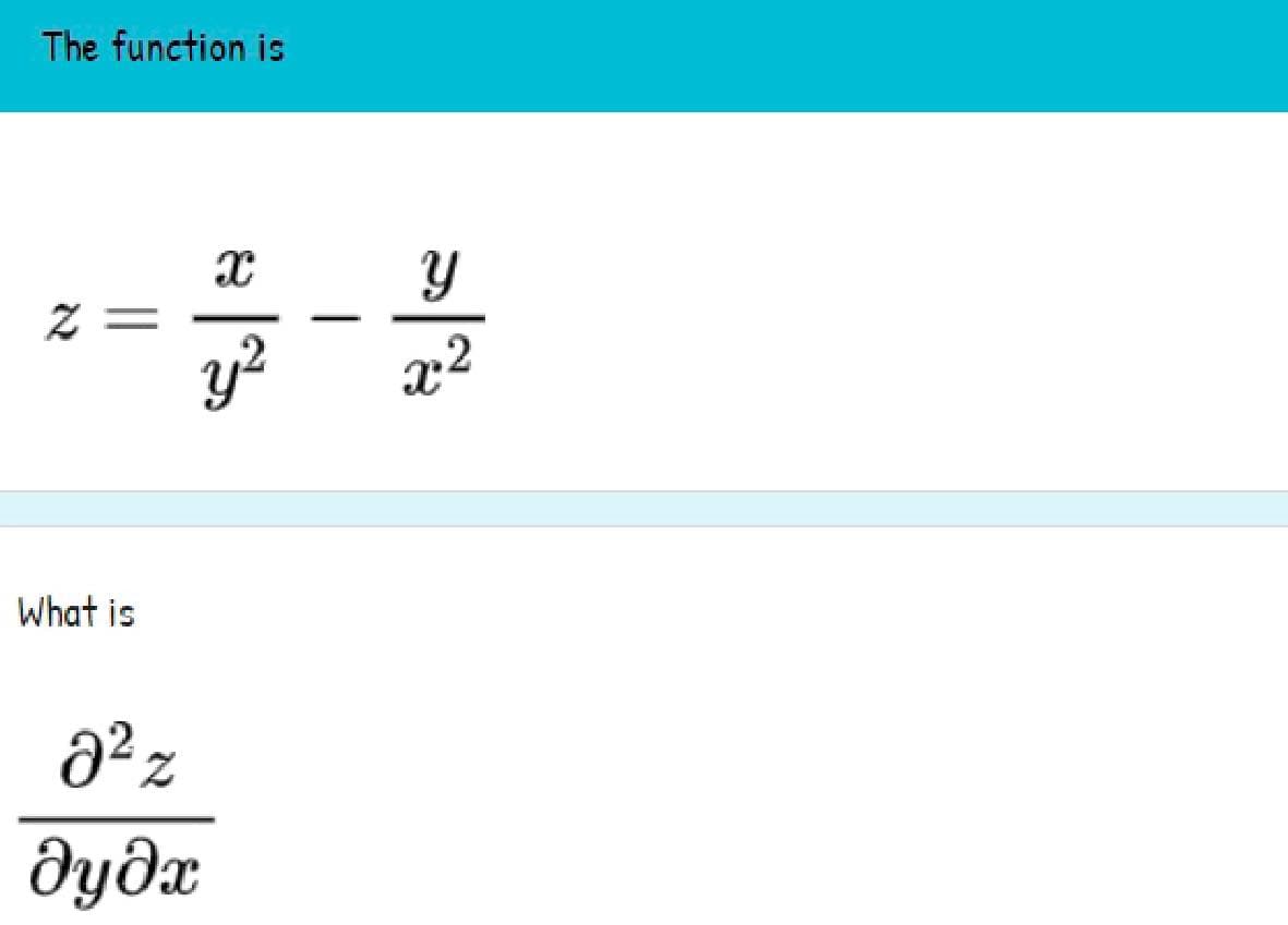 The function is
X
у= у2 x2
What is
22 7
дудх
эр
у
