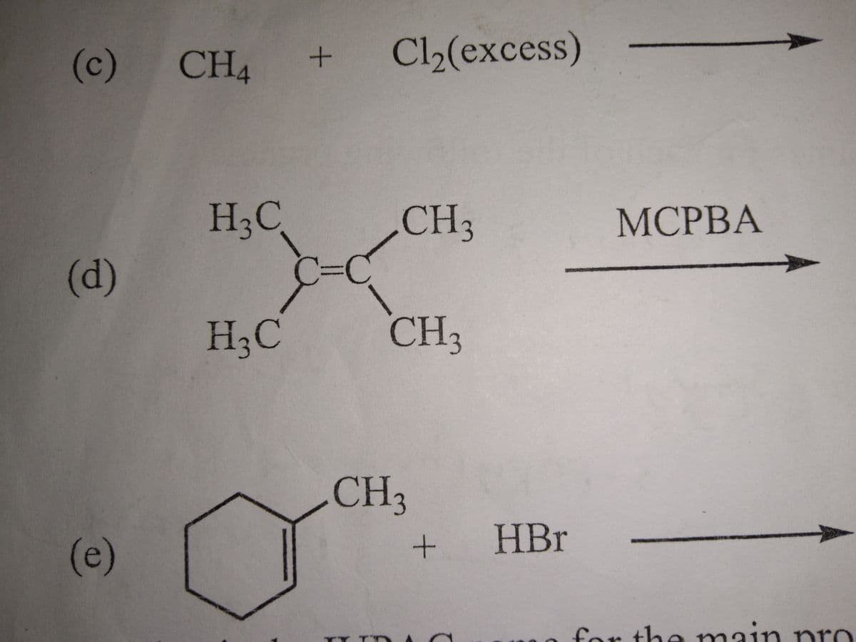 (с)
CH4
C2(excess)
H3C
CH3
МСРВА
(d)
H3C
CH3
CH3
HBr
(e)
for the main pro
