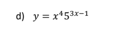 d) y = x453x-1