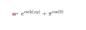 ecsch(xy) + TCos(0)
7COS(0)
