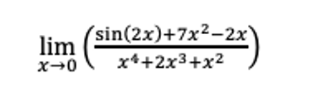 (sin(2x)+7x2-2x
lim
x*+2x3+x2
