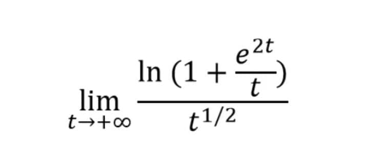 In (1 +7)
lim
t
t→+0
t1/2
