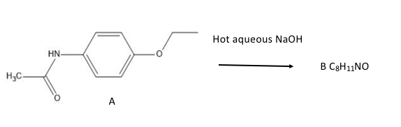 Hot aqueous NaOH
HN-
B C3H11NO
H3C-
A
