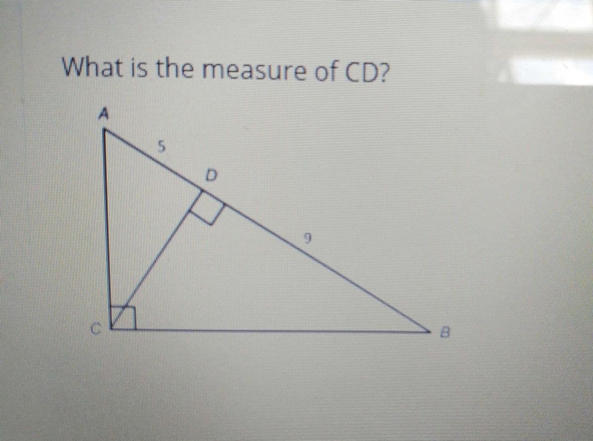 What is the measure of CD?
6.
