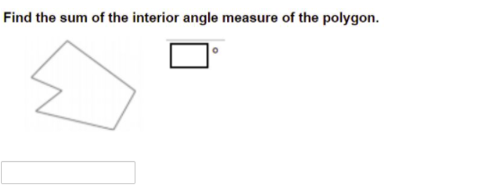 Find the sum of the interior angle measure of the polygon.
