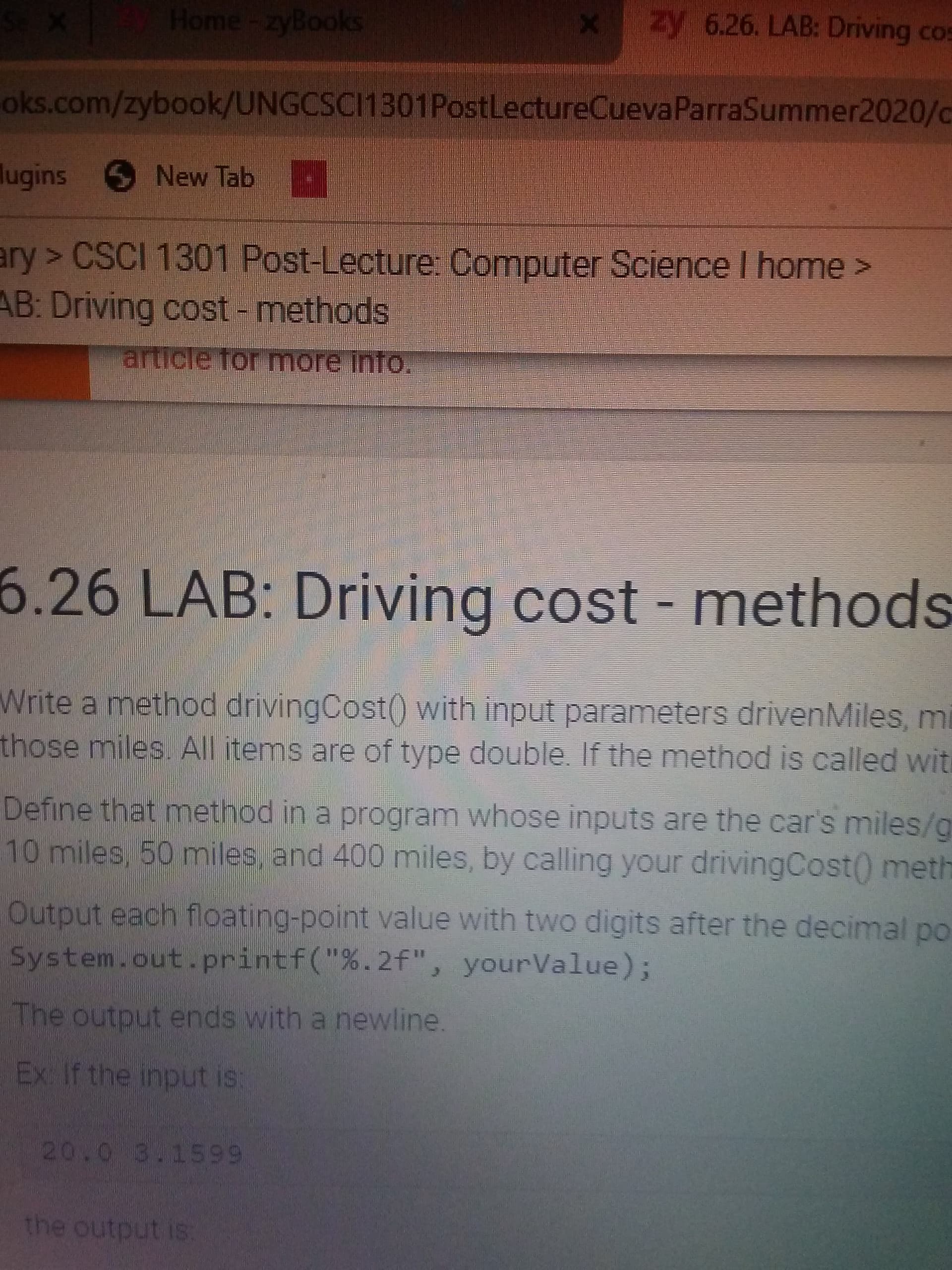 Driving cost - methods
