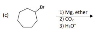 Br
1) Mg, ether
2) СО2
3) H3O*
(с)
