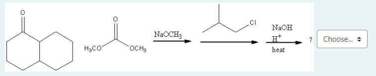 .cI
NaOH
NAOCH3
Choose.
H3CO
OCH3
heat
