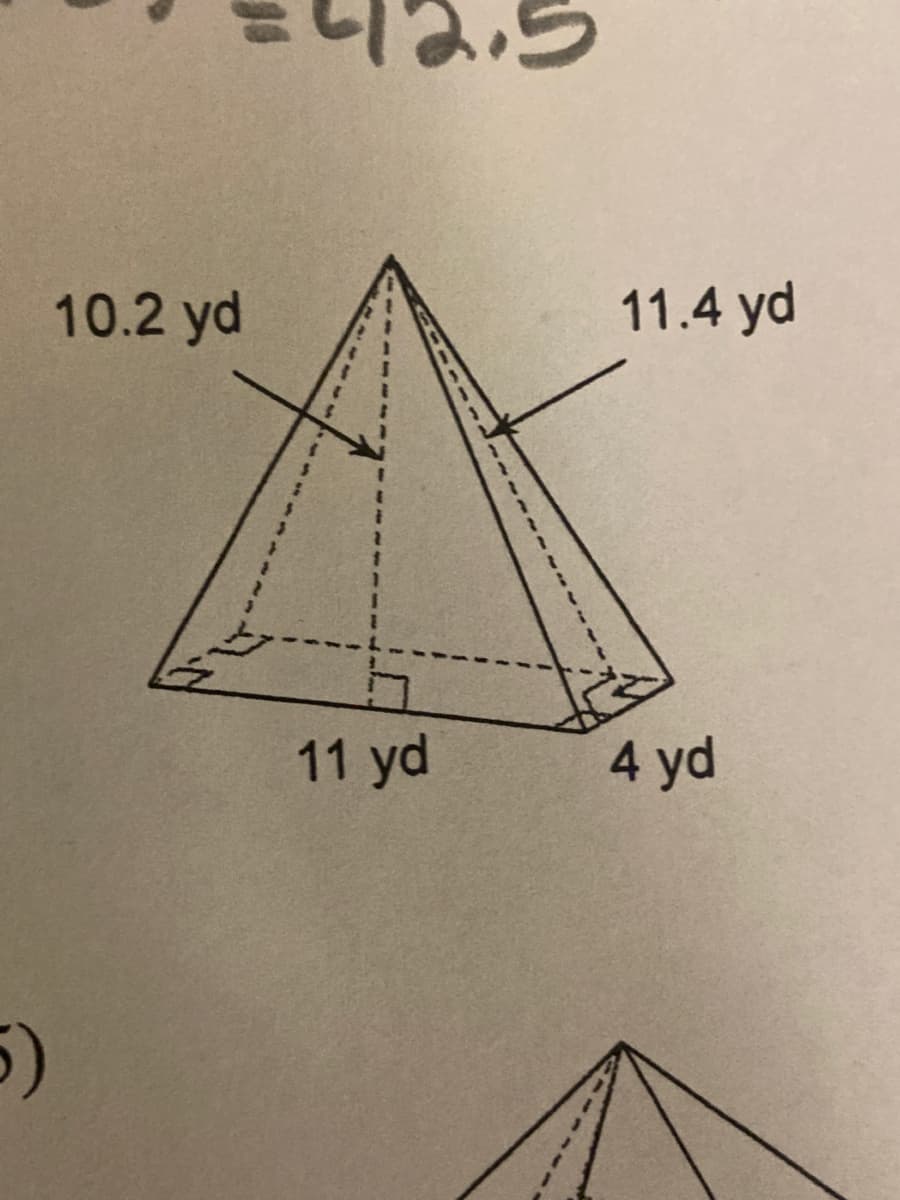 10.2 yd
11.4 yd
11 yd
4 yd
5)
