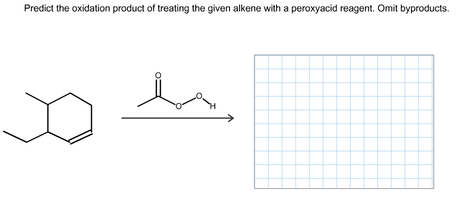 Predict the oxidation product of treating the given alkene with a peroxyacid reagent. Omit byproducts.
