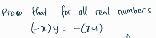Prove that for all real numbers
Ex)y= -(1u)
